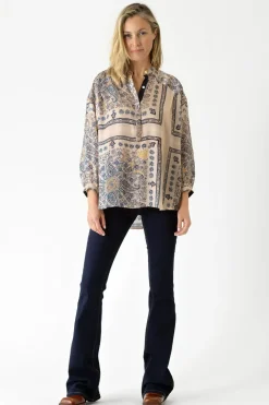 Outlet One Hundred Stars Mehndi Blue Darcy Shirt