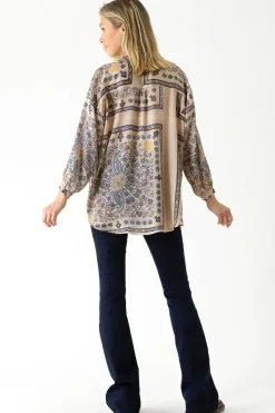 Outlet One Hundred Stars Mehndi Blue Darcy Shirt