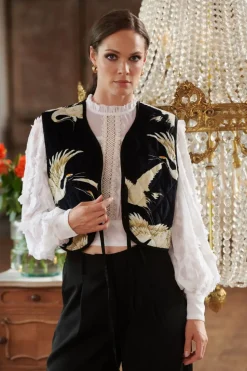 Sale One Hundred Stars Stork Black Gilet