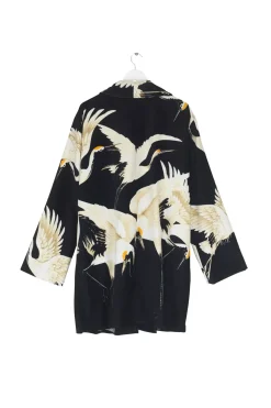 One Hundred Stars Stork Black Velvet Boyfriend Jacket