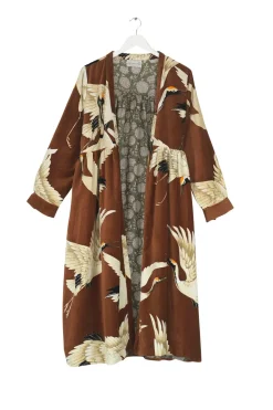 Best One Hundred Stars Stork Cigar Velvet Duster Coat