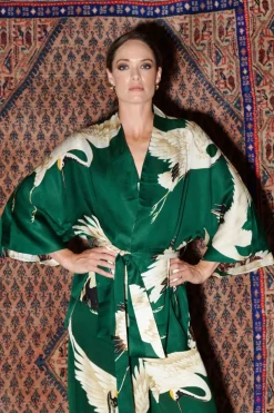 Clearance One Hundred Stars Stork Forest Green Wrap Jacket