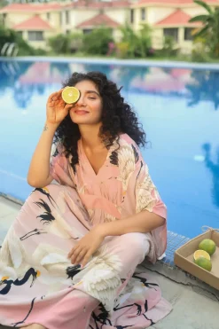 Sale One Hundred Stars Stork Pink Margeux Kaftan