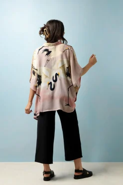 Clearance One Hundred Stars Stork Pink Tunic Top
