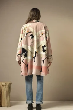 Sale One Hundred Stars Stork Pink Velvet Boyfriend Jacket