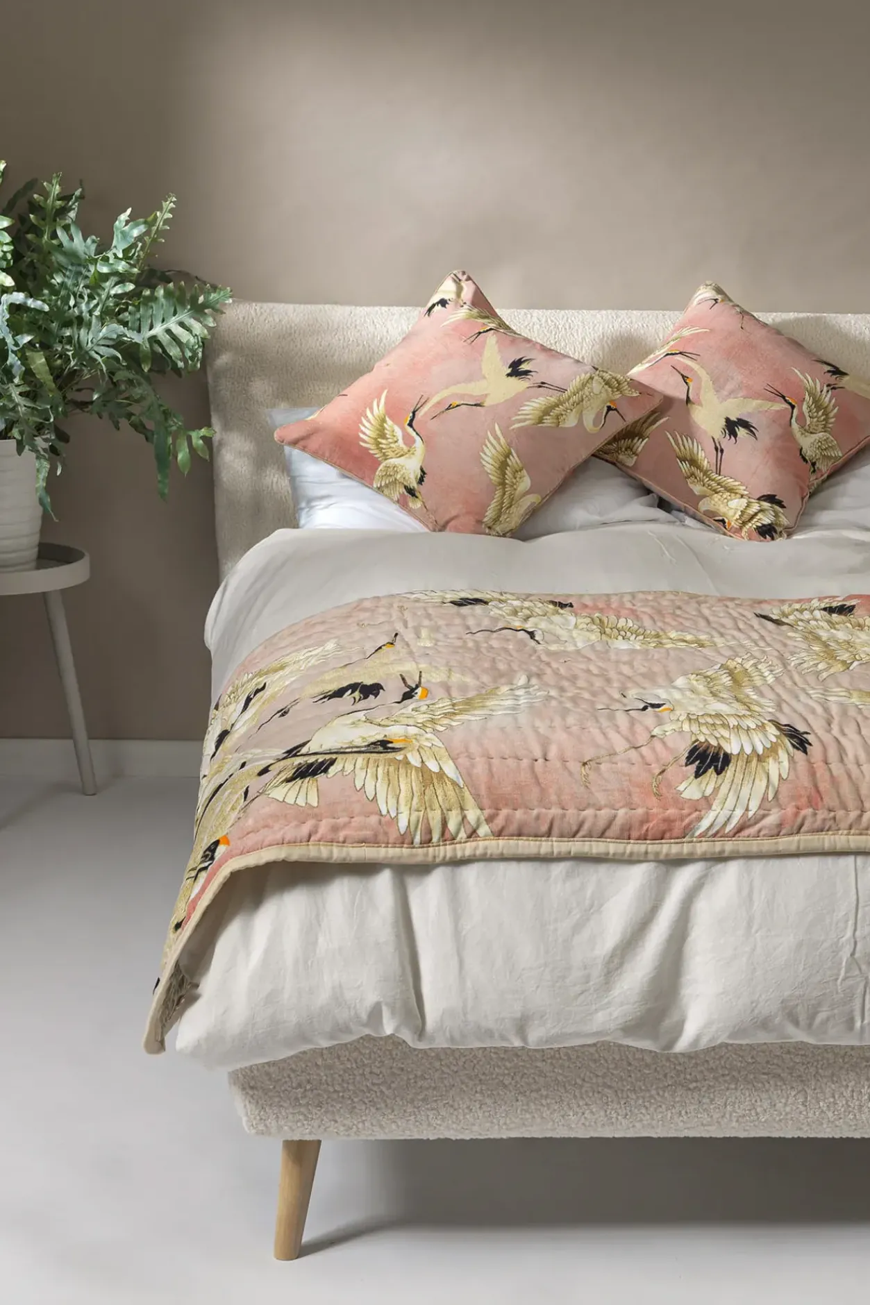 Hot One Hundred Stars Stork Pink Velvet Throw