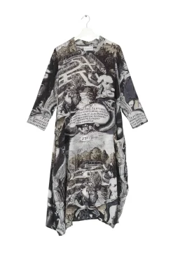 Hot One Hundred Stars Sunburst Grey Asymmetric Dress