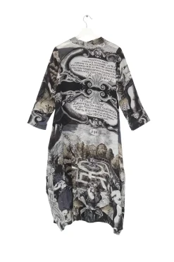Hot One Hundred Stars Sunburst Grey Asymmetric Dress