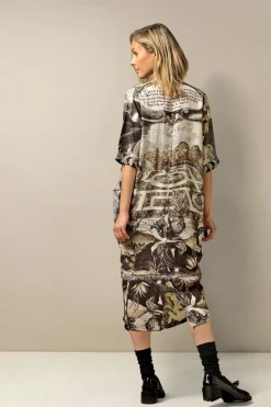 Hot One Hundred Stars Sunburst Grey Rachel Dress