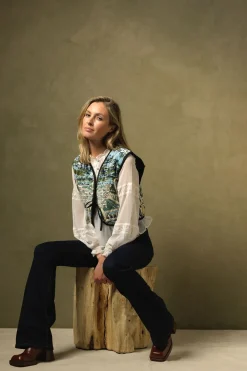 Outlet One Hundred Stars Tapestry Sea Gilet