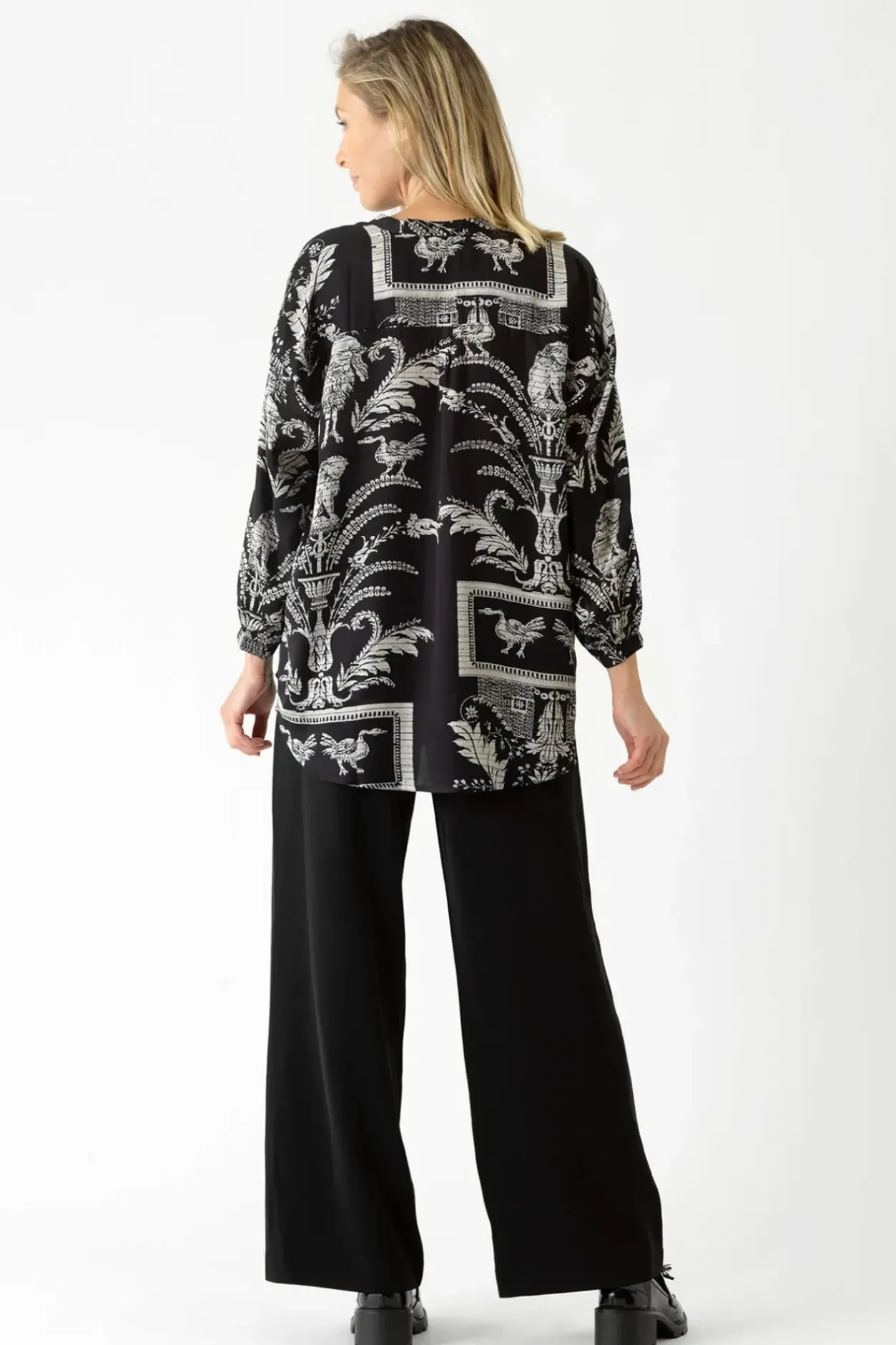 Online One Hundred Stars Vintage Damask Black Darcy Shirt