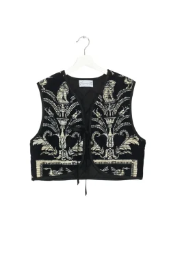 Sale One Hundred Stars Vintage Damask Black Gilet