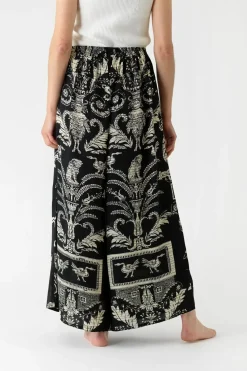 Clearance One Hundred Stars Vintage Damask Black Palazzo Pant