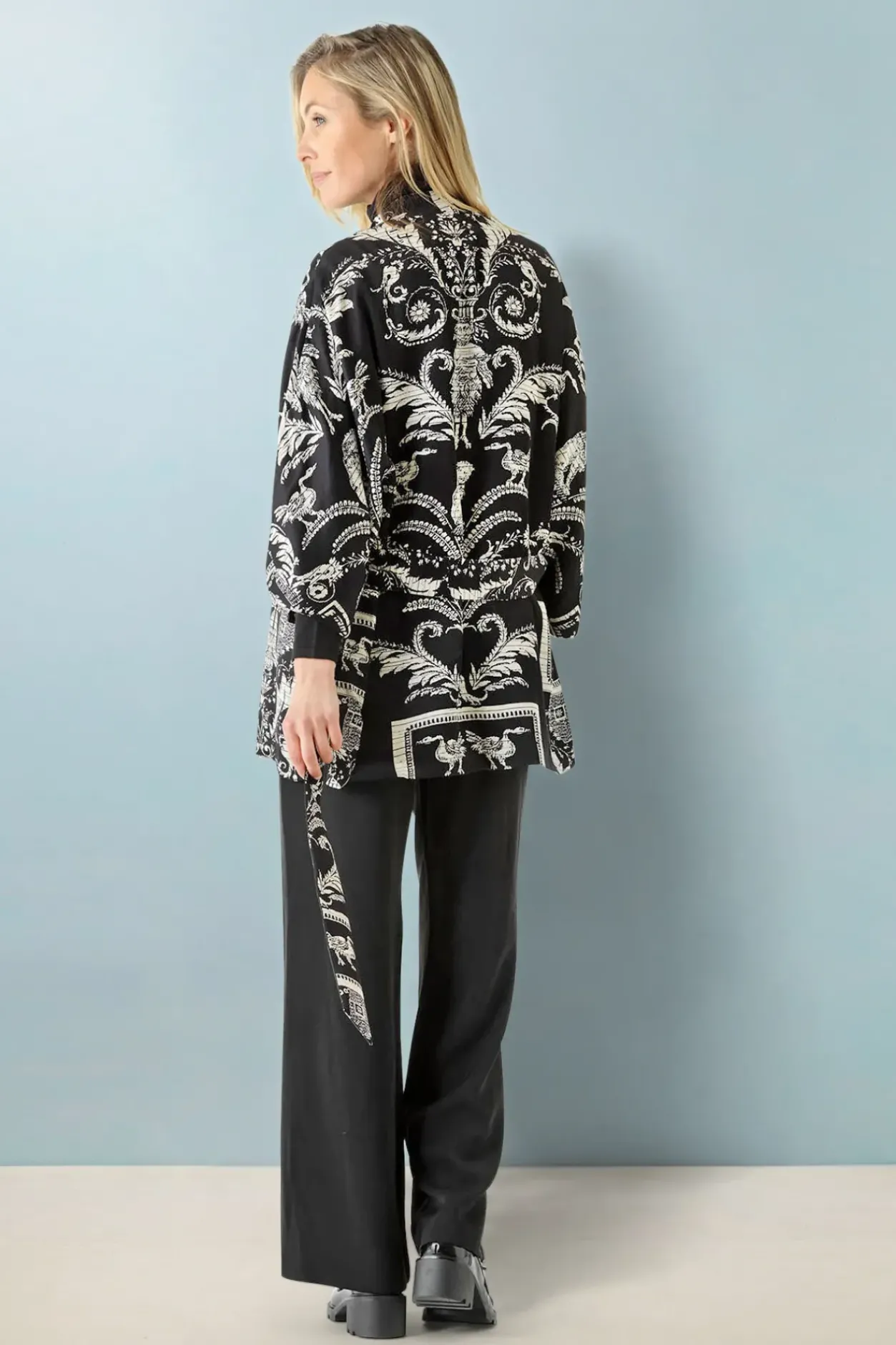 Outlet One Hundred Stars Vintage Damask Black Wrap Jacket