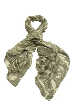 New One Hundred Stars Vintage Damask Sage Scarf