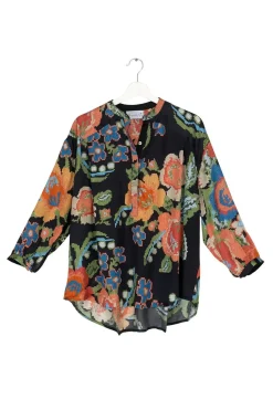 Clearance One Hundred Stars Woven Flower Black Darcy Shirt